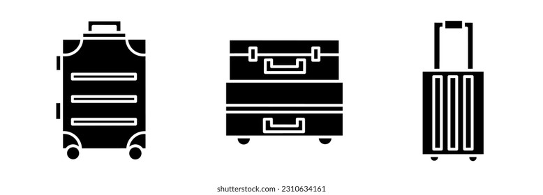 Suitcase icon vector illustration. Stock vector.