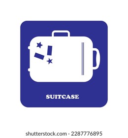 suitcase icon vector illustration symbol design