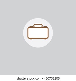 suitcase icon - vector illustrator