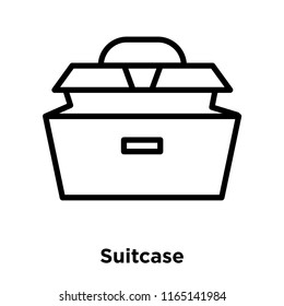 Suitcase icon vector isolated on white background, Suitcase transparent sign , office symbols