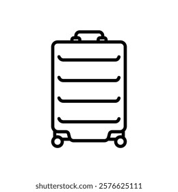 suitcase icon vector, line style icon