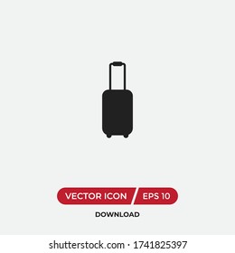 Suitcase icon vector. Luggage sign