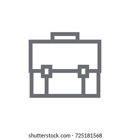 Suitcase icon vector. Suitcase outline style design