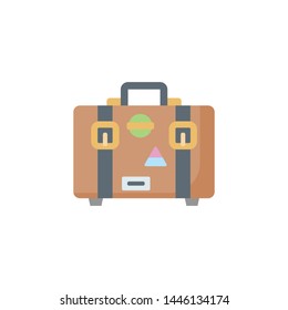 suitcase icon vector. perfect suitcase symbol, icon. web design and mobile design. white background.