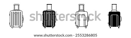 Suitcase icon vector set. EPS10