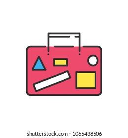 suitcase icon vector. suitcase sign on white background. suitcase icon for web and app