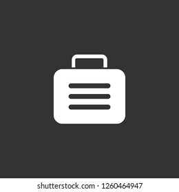 suitcase icon vector. suitcase sign on black background. suitcase icon for web and app