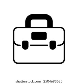 Suitcase icon vector stock illustration