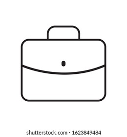 Suitcase icon vector symbol on white background