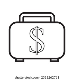 suitcase icon vector template illustration logo design