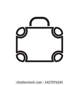 suitcase icon vector in trendy style 