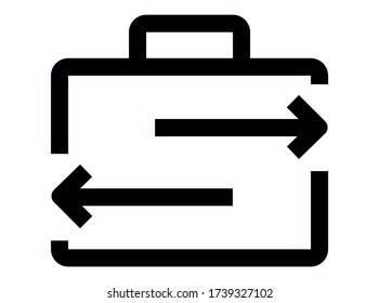 suitcase icon vector for web and app