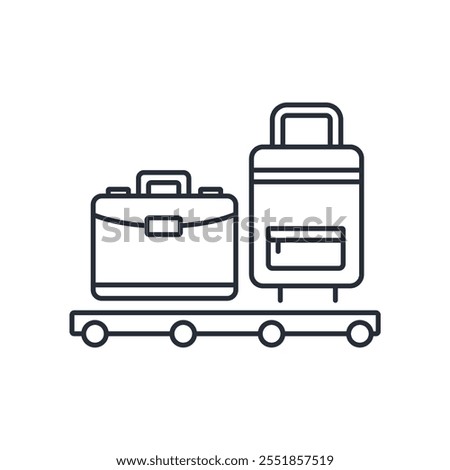 Suitcase icon. vector.Editable stroke.linear style sign for use web design,logo.Symbol illustration.