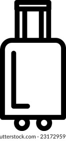 Suitcase Icon: A visual depiction of a suitcase, It represents travel, vacation, or the availability of travel-related services such as baggage handling or storage