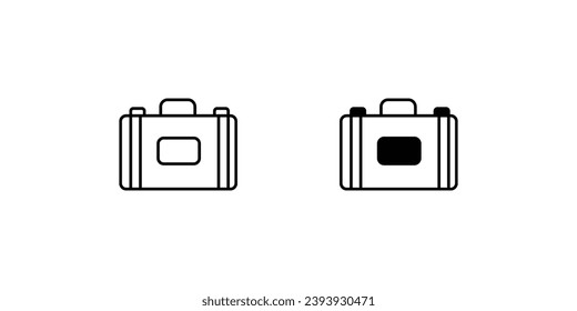suitcase icon with white background vector stock illustration