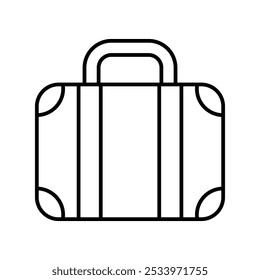 suitcase icon with white background vector stock illustration
