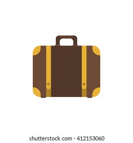 Suitcase icon.Flat design style modern illustration.Suitcase vector illustration.Suitcase isolated on a white background.Suitcases travel.Illustration for travel, holidays, trips. Suitcases vacation. 