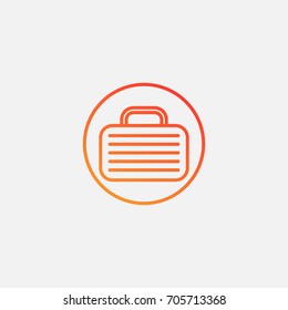Suitcase icon.gradient illustration isolated vector sign symbol