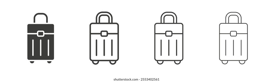 Suitcase icons collection. vector set in black color
