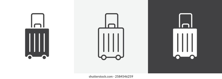 Suitcase icons graphics pack vectors.