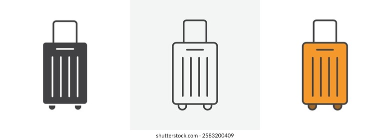 Suitcase icons pack for website designs