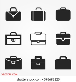 Suitcase icons set