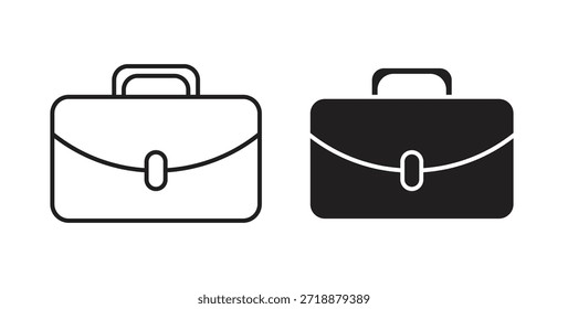 Conjunto de iconos de maleta aislados sobre fondo blanco Ilustración vectorial plana.