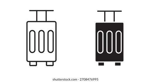 Iconos de la maleta para el uso Diseño web, logotipo. Ilustración del símbolo.