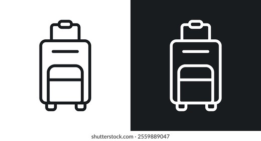 Suitcase icons. vector set in black colors