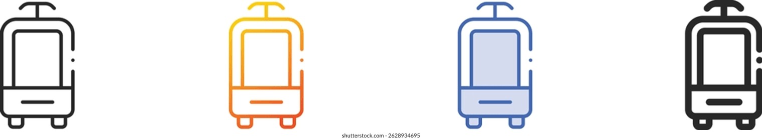 suitcase icon.Thin Linear, Gradient, Blue Stroke and bold Style Design Isolated On White Background