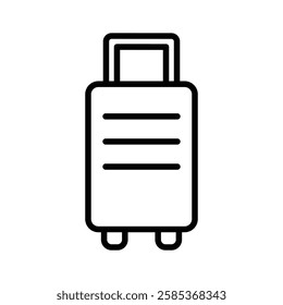 suitcase iconVector illustration in black