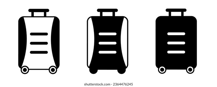 Ilustración de maleta. Conjunto de vectores de icono de maleta. Diseño para negocios. Vector de material.