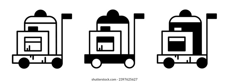 Suitcase illustration. Suitcase icon vector set. Design for business. Stock vector.