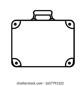 Maleta aislada en un fondo blanco. Elemento de viaje. Ilustración vectorial de las existencias.