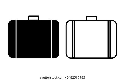 maleta aislada sobre fondo blanco. Vector reemplazable
