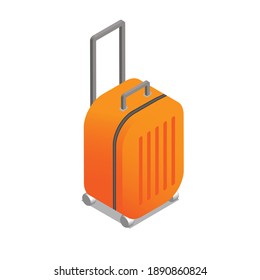 Icono isométrico de maleta ilustración vectorial