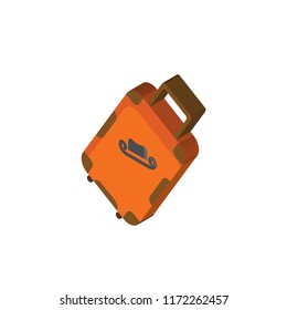 Suitcase isometric left top view 3D icon