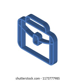 Suitcase isometric left top view 3D icon