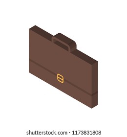Suitcase isometric left top view 3D icon