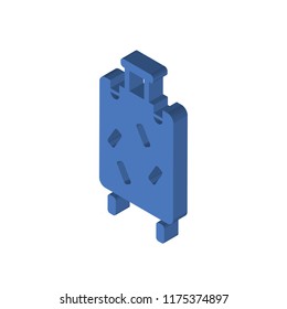Suitcase isometric left top view 3D icon