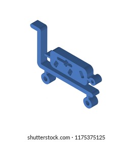 Suitcase isometric left top view 3D icon