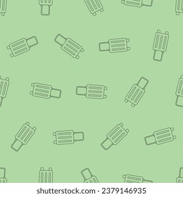 Suitcase line art seamless pattern. Suitable for backgrounds, wallpapers, fabrics, textiles, wrapping papers, printed materials, and many more.