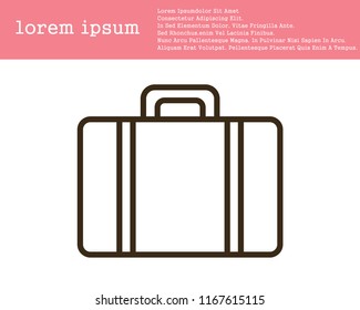 suitcase line icon