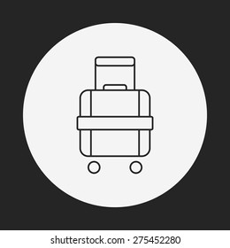 suitcase line icon