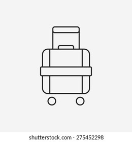 suitcase line icon