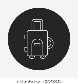 suitcase line icon