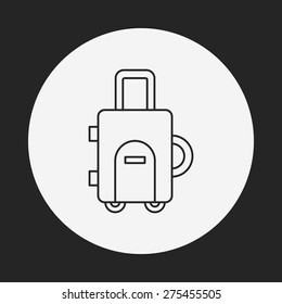 suitcase line icon