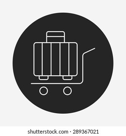 suitcase line icon