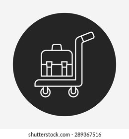 suitcase line icon