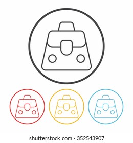 suitcase line icon
